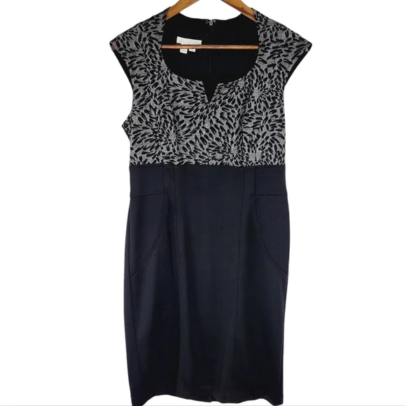 London times Gray and black dress size 10